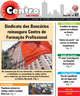 Sindicato dos Banc&aacute;rios reinaugura Centro de