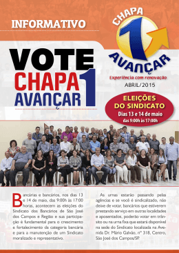 avan&ccedil;ar - SEEB - Sindicato dos Banc&aacute;rios de S&atilde;o Jos&eacute; dos Campos