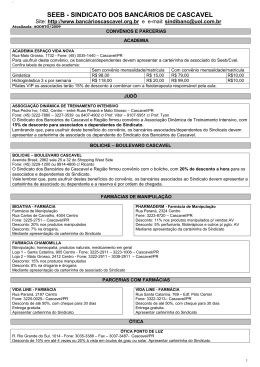 Sindicato dos Bancários de Cascavel.