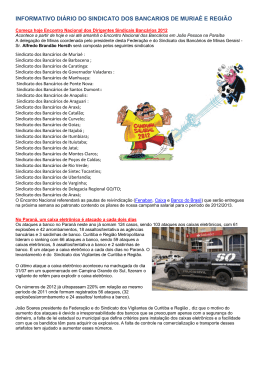 informativo di&aacute;rio do sindicato dos bancarios de muria&eacute; e regi&atilde;o