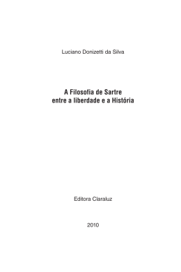 A Filosofia de Sartre entre a liberdade e a Hist&oacute;ria