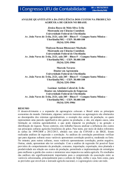AN&Aacute;LISE QUANTITATIVA DA INFLU&Ecirc;NCIA DOS CUSTOS NA