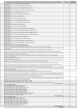 Anexo III aos Termos de Refer&ecirc;ncia