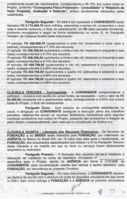 investimento social n&atilde;o reemboisevel. correspondente a