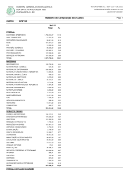 Relat&oacute;rio de Composi&ccedil;&atilde;o dos Custos P&aacute;g: 1