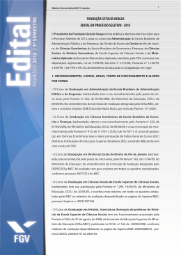 funda&ccedil;&atilde;o getulio vargas edital do processo seletivo - 2013