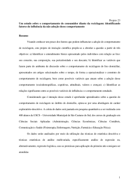 1 Projeto 23 Um estudo sobre o comportamento do
