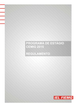 Programa de Estágios Cemig 2015