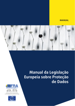 Manual da Legislação Europeia sobre Proteção de Dados