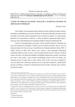 An&aacute;lise de dados qualitativos: aplica&ccedil;&otilde;es e as tend&ecirc;ncias