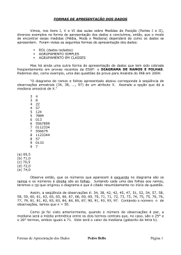 Formas de Apresenta&ccedil;&atilde;o dos Dados Pedro Bello