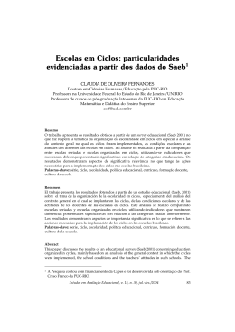 Escolas em Ciclos: particularidades evidenciadas a partir dos dados