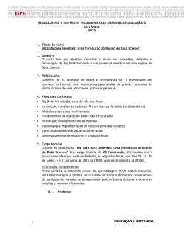 &bull; Big Data: Introdu&ccedil;&atilde;o, ciclo de vida dos dados &bull; Introdu&ccedil;&atilde;o