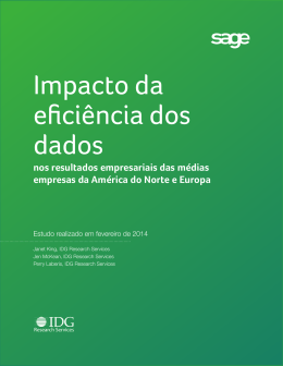 Impacto da efici&ecirc;ncia dos dados