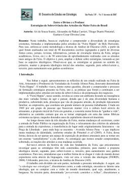 Estrat&eacute;gias de Sobreviv&ecirc;ncia dos Artes&atilde;os da Maior Feira