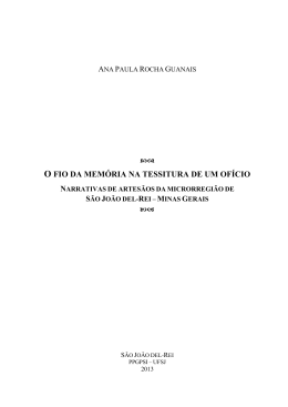 O fio da memória na tessitura de um ofício