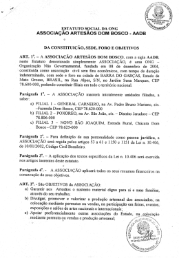 ASSOCIA&Ccedil;AO ARTESAOS DOM BOSCO - AADB