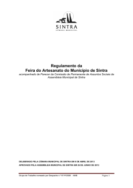 Projecto de Regulamento Feira Artesanato Sintra AMS