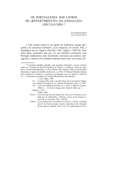Os portugueses nos livros de Repartimiento da Andaluzia (s&eacute;culo