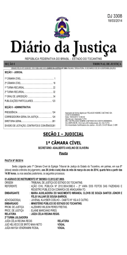 DJ 3308 - Tribunal de Justi&ccedil;a do Estado do Tocantins