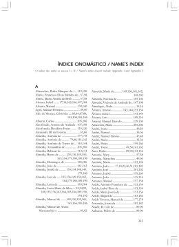 &Iacute;NDICE ONOM&Aacute;STICO / NAME`S INDEX