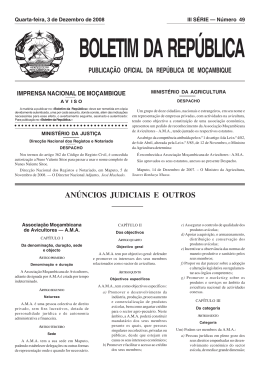 BR - N.º 49 III SÉRIE - 2008 - Portal do Governo de Moçambique