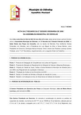 2 &ordf; Sess&atilde;o Ordin&aacute;.. - C&acirc;mara Municipal de Odivelas
