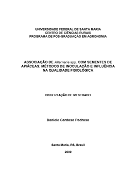 ASSOCIAÇÃO DE Alternaria spp. COM SEMENTES DE