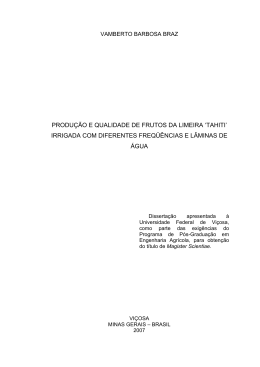 produ&ccedil;&atilde;o e qualidade de frutos da limeira `tahiti` - Locus