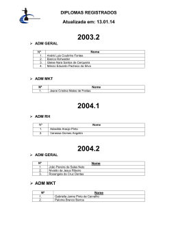 DIPLOMAS REGISTRADOS - Faculdade Castro Alves