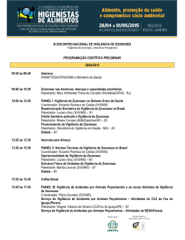 III ENCONTRO NACIONAL DE VIGIL&Acirc;NCIA DE