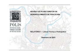 Revis&atilde;o do Plano Diretor de Piracicaba