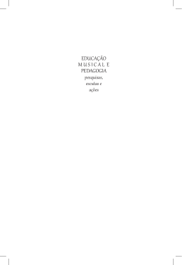 EDUCAÇÃO M U S I C A L  E PEDAGOGIA