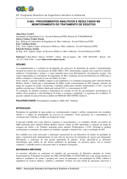 x-003 - procedimentos anal&iacute;ticos e resultados no