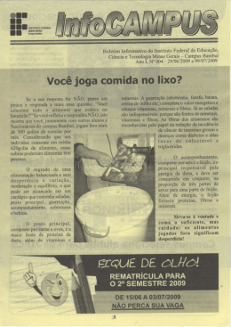 Acompanhe a quarta edi&ccedil;&atilde;o do boletim informativo InfoCAMPUS.