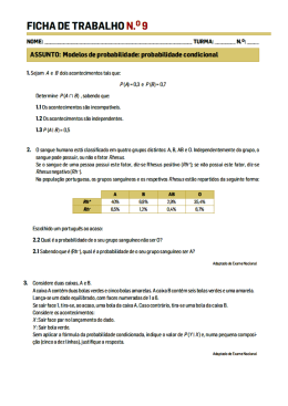 Ficha 9 - Probabilidade Condicional