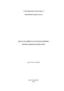 educa&ccedil;&atilde;o ambiental no ensino superior