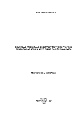 Educa&ccedil;&atilde;o ambiental e desenvolvimento de pr&aacute;ticas
