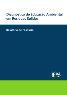 Diagn&oacute;stico de Educa&ccedil;&atilde;o Ambiental em Res&iacute;duos S&oacute;lidos