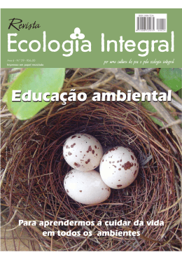 Educa&ccedil;&atilde;o ambiental - Centro de Ecologia Integral