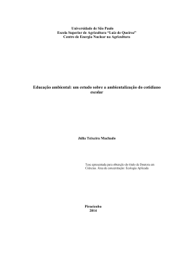 Educa&ccedil;&atilde;o ambiental: um estudo sobre a ambientaliza&ccedil;&atilde;o do
