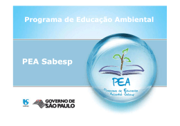 Programa de Educa&ccedil;&atilde;o Ambiental (PEA)