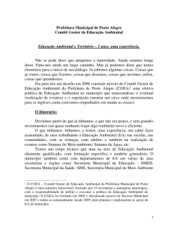 Educação Ambiental e Território