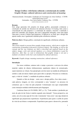 Design Gr&aacute;fico: refer&ecirc;ncias culturais e estrutura&ccedil;&atilde;o de