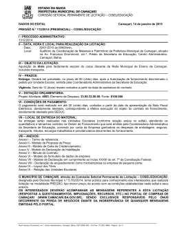 PREFEITURA MUNICIPAL DE CAMA&Ccedil;ARI