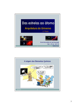 A origem dos Elementos Qu&iacute;micos