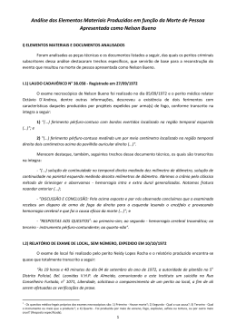 An&aacute;lise dos Elementos Materiais Produzidos em