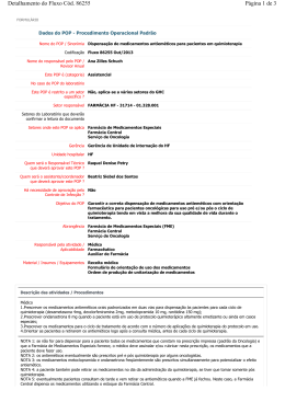 Fluxo 86255/13 - Dispensa&ccedil;&atilde;o de medicamentos antiem&eacute;ticos na