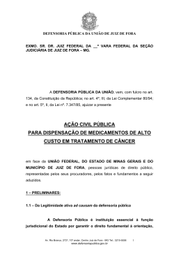 A&Ccedil;&Atilde;O CIVIL P&Uacute;BLICA PARA DISPENSA&Ccedil;&Atilde;O DE MEDICAMENTOS