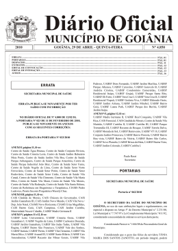 Di&aacute;rio Oficial MUNIC&Iacute;PIO DE GOI&Acirc;NIA